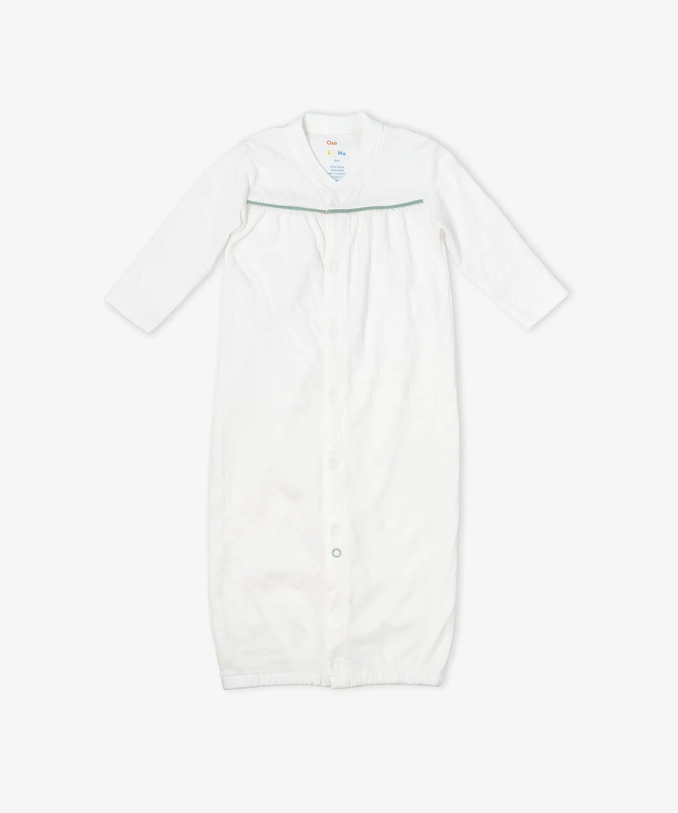Convertible Gown, Seafoam Piping
