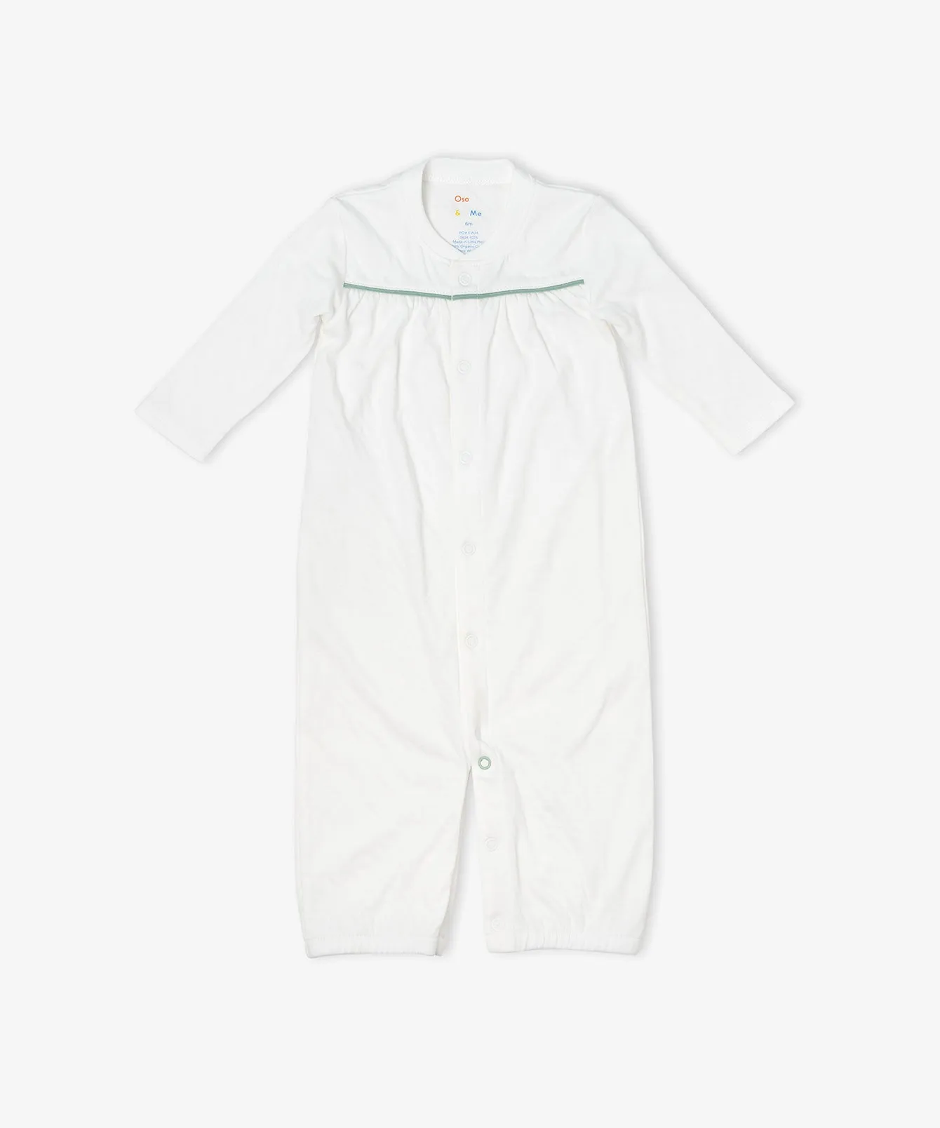 Convertible Gown, Seafoam Piping