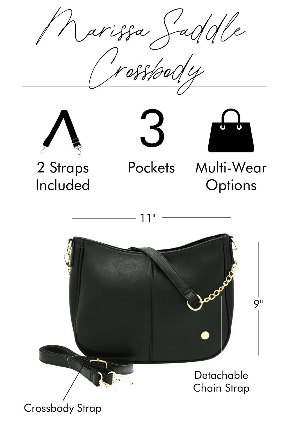 Convertible Marissa Saddle Bag