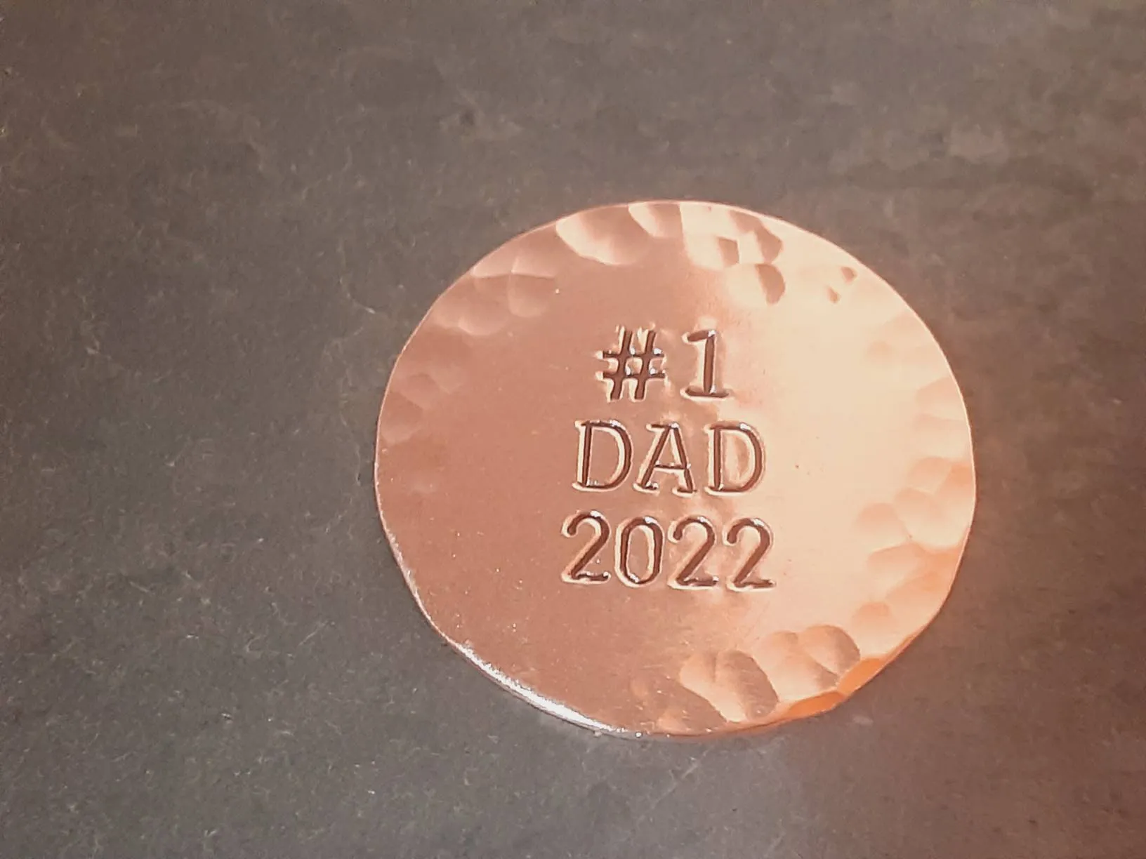 Copper golf ball marker for dad for fathers day - golf accessories for dad