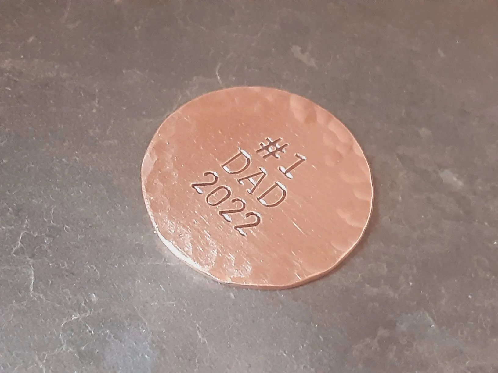Copper golf ball marker for dad for fathers day - golf accessories for dad
