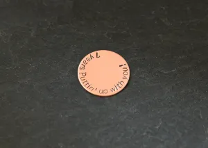 Copper golf ball marker for the 7th anniversary