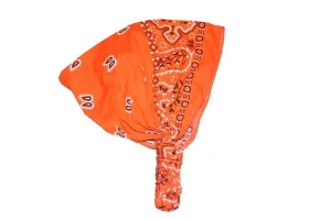 Copy of Orange Patterned Elastic Bandana