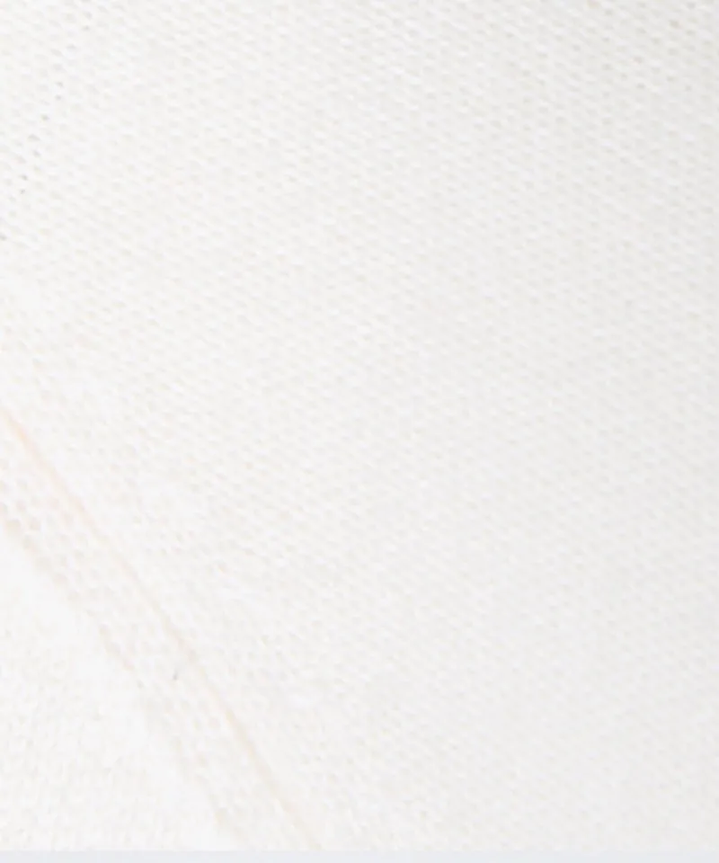 CREVE NINE: Color Point Logo Jacquard Knit - Ivory