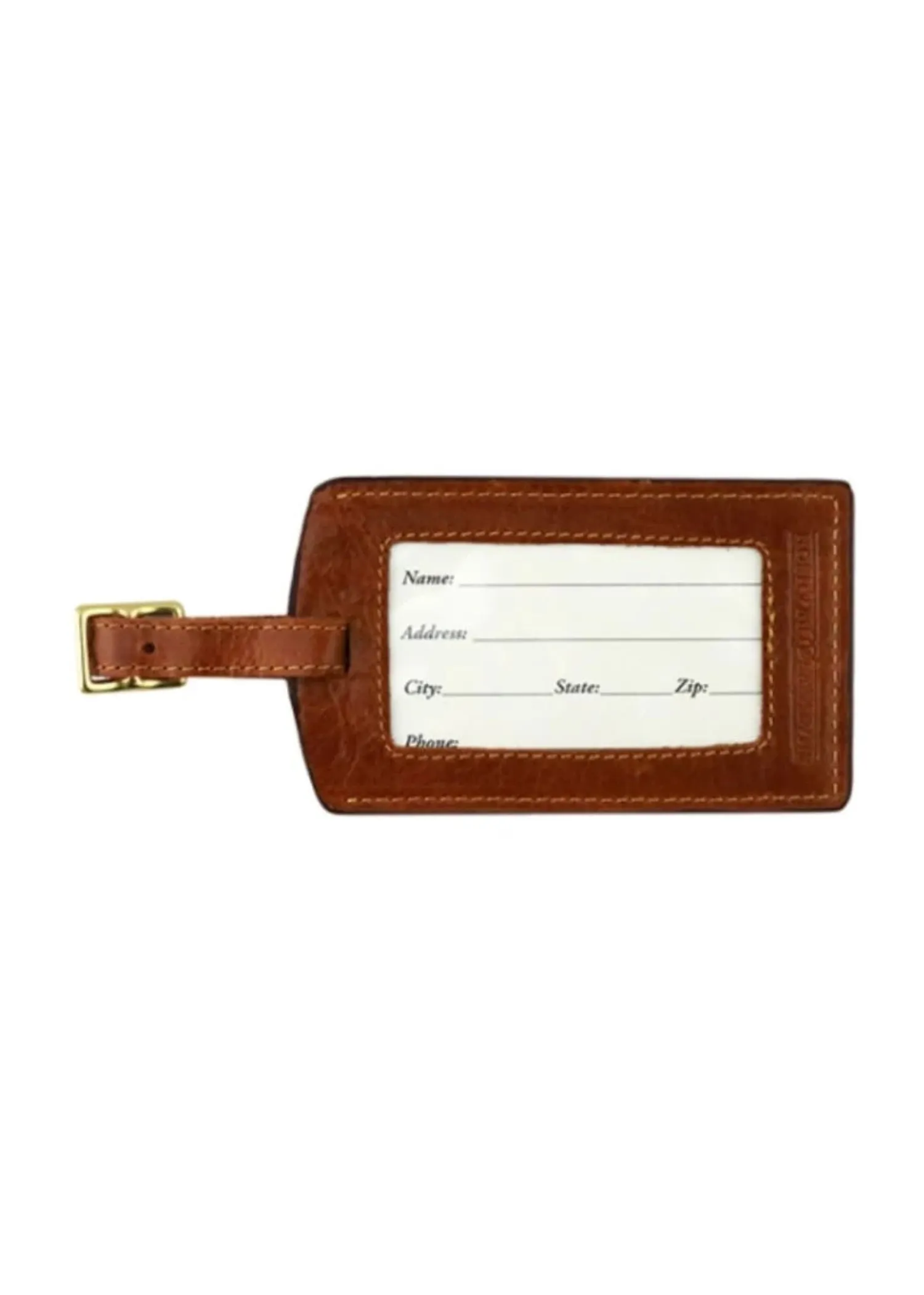 CROSSED CLUBS NEEDLEPOINT LUGGAGE TAG