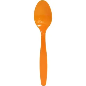 Cucchiai in Plastica Arancio - 24 pezzi
