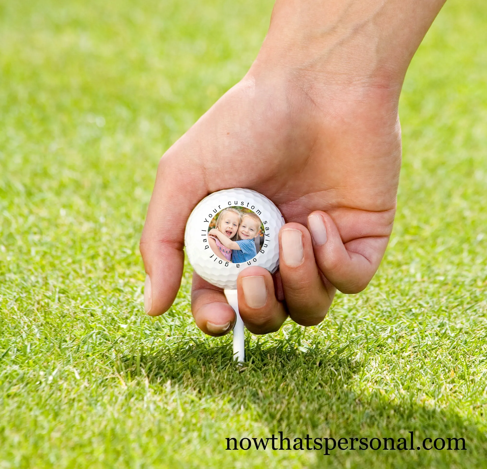 Custom Photo Golf balls - set of 3 with YOUR photo - Father's Day Gift