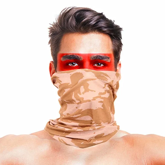 Cycling Bandana buffe Summer New Camouflage Running Scarf Camo Tactical Face Mask Riding Hiking Wristband Headband Tube Kerchief