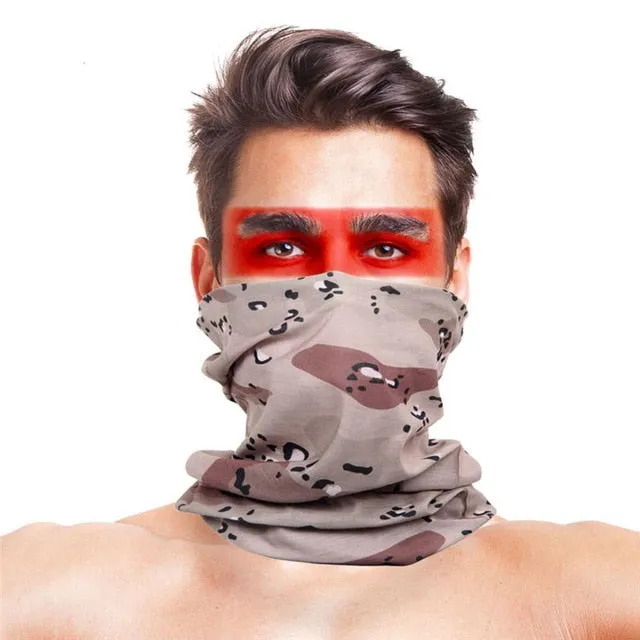 Cycling Bandana buffe Summer New Camouflage Running Scarf Camo Tactical Face Mask Riding Hiking Wristband Headband Tube Kerchief