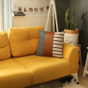 Decorative Faux Leather Pillowcase Decorative Geometric Square Pillow Cover Apolena Size: 20" x 20"