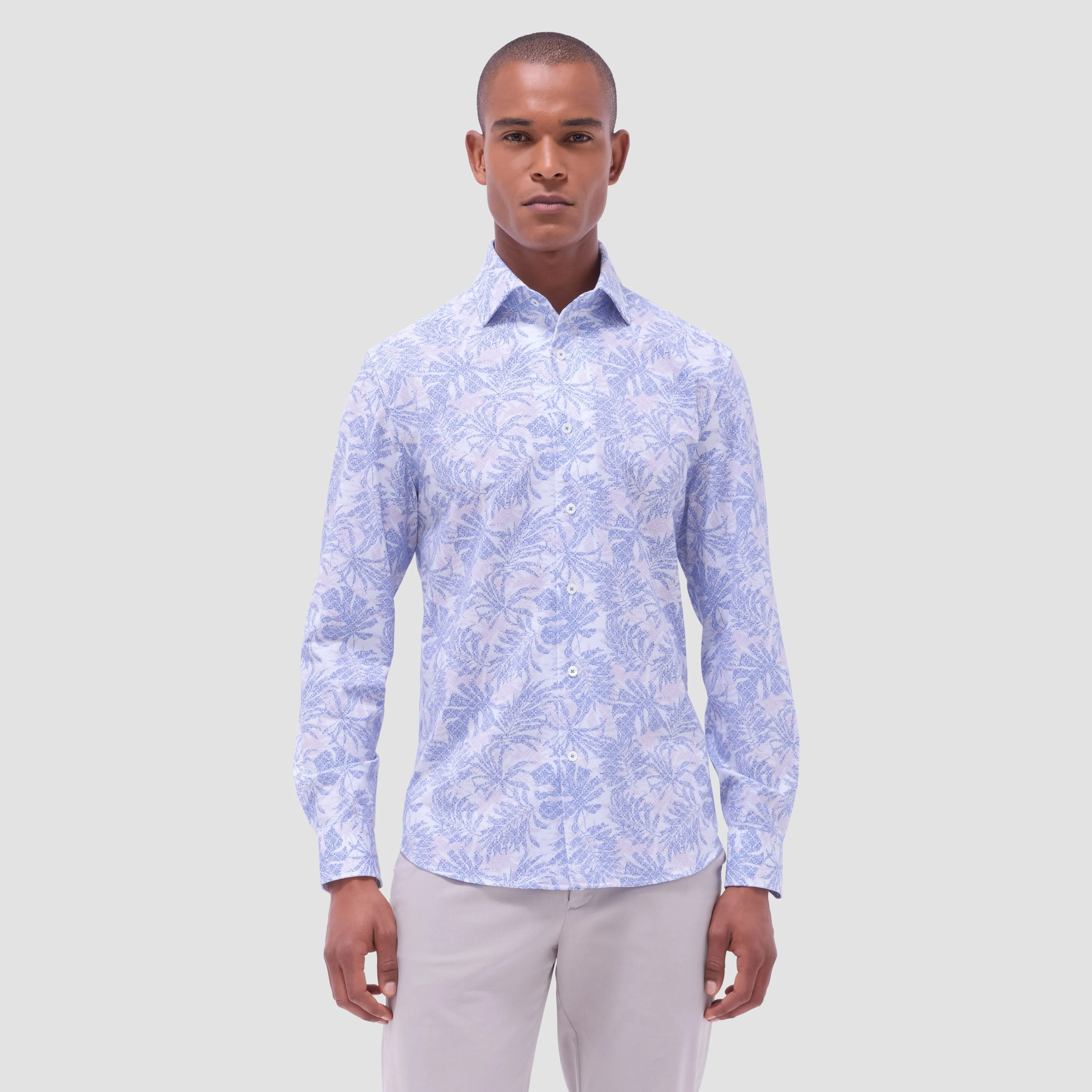 Devon Leaf Print OoohCotton Shirt