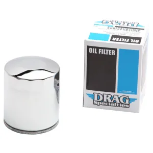 DRAG CHROME MAGNETIC RING OIL FILTER - 3.25"