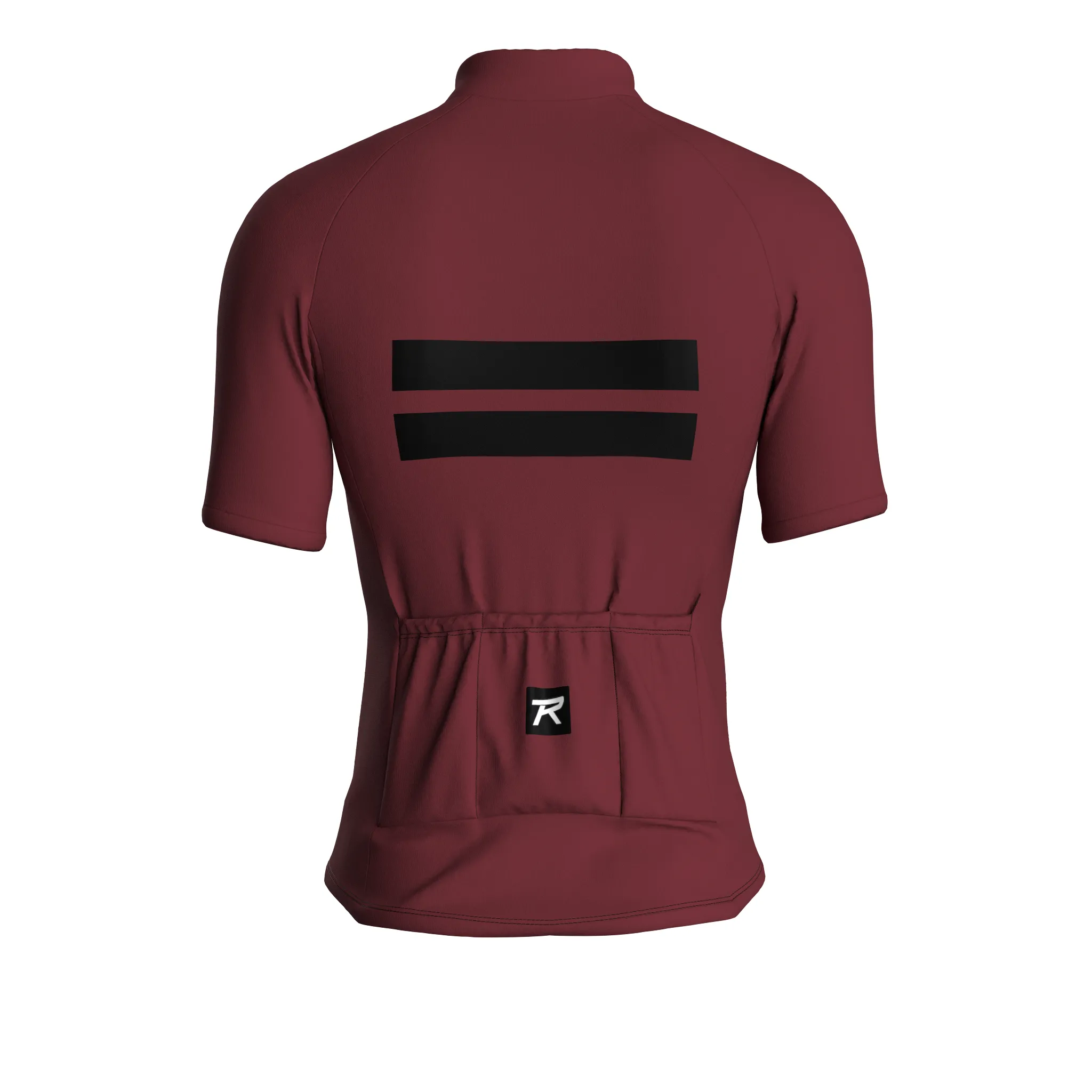 Dual Stripe Dynamics | Wine Male Short Sleeves Jersey