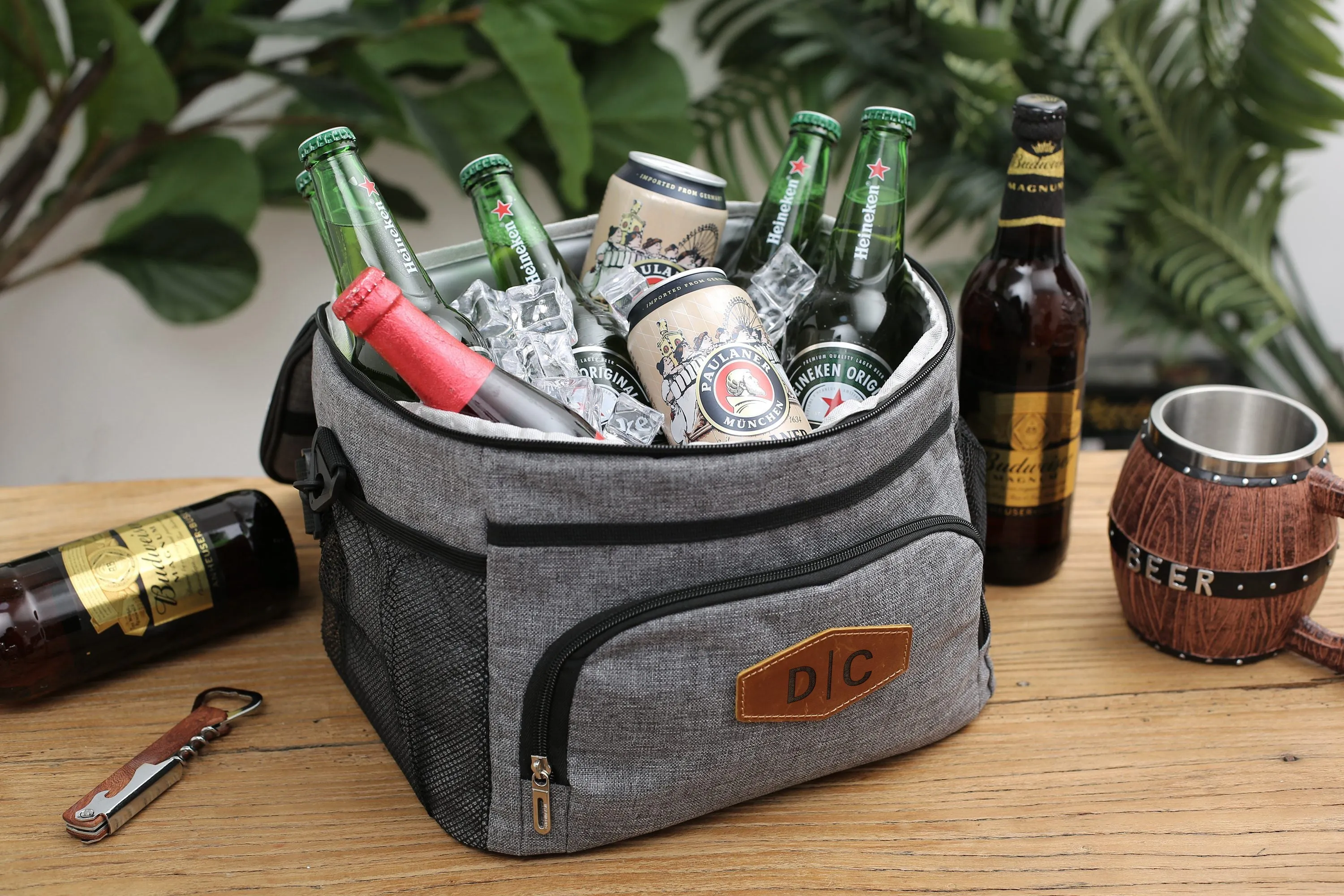 Engraved Beer Cooler Bags - Personalized Groomsmen Gifts for Outdoor Adventures