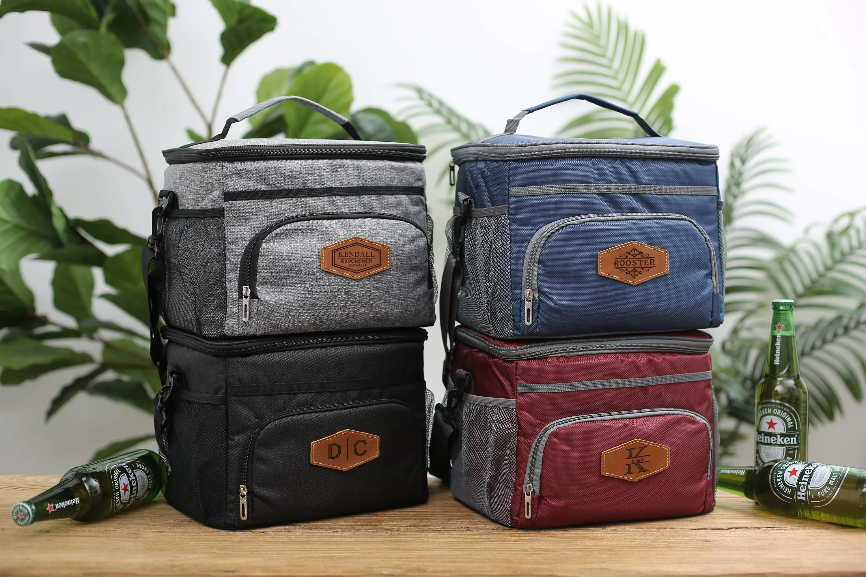 Engraved Beer Cooler Bags - Personalized Groomsmen Gifts for Outdoor Adventures