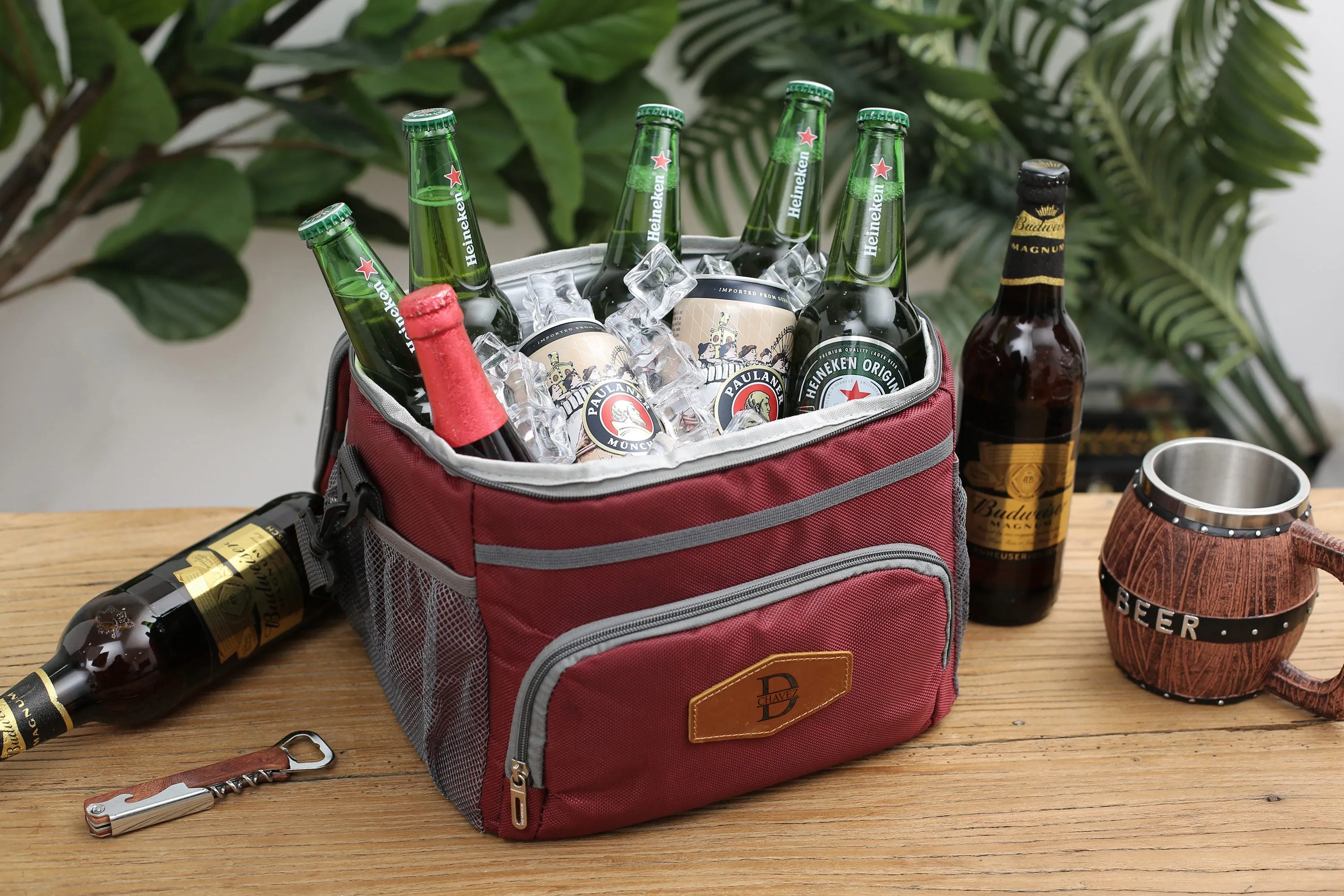 Engraved Beer Cooler Bags - Personalized Groomsmen Gifts for Outdoor Adventures
