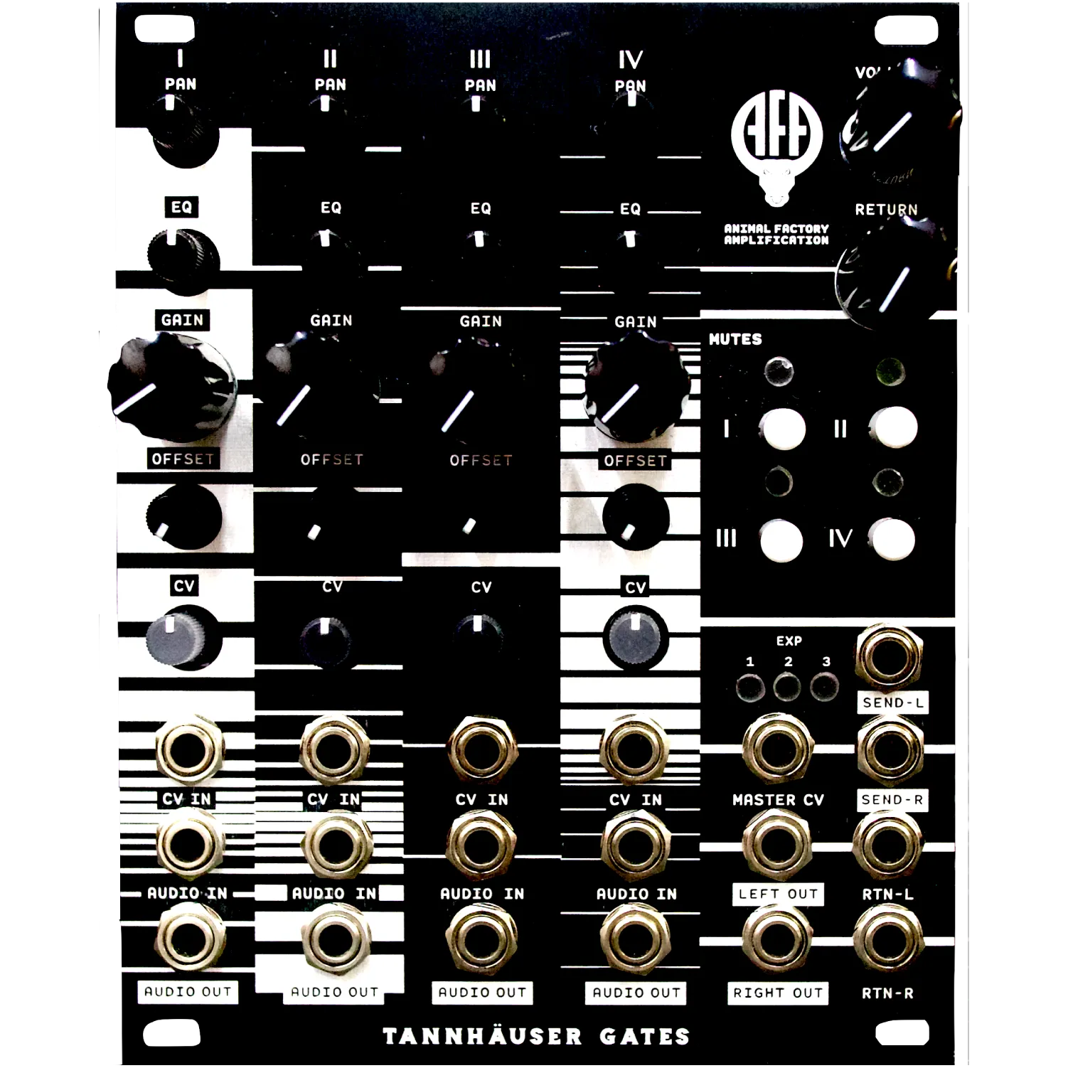 Eurorack: Tannhäuser Gates Quad VCA/Expandable Mixer System