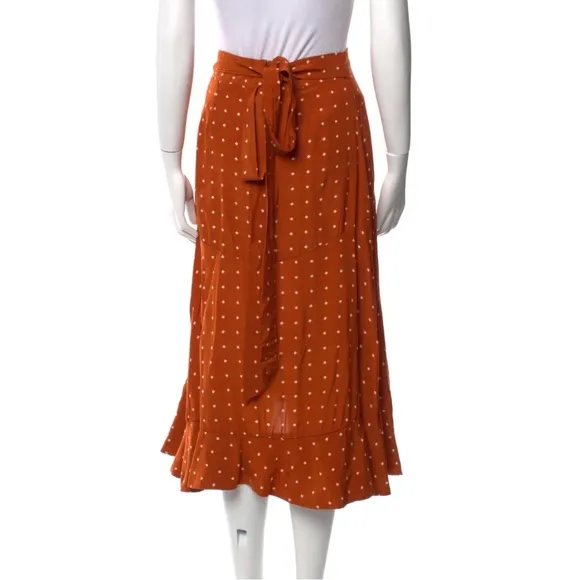 Faithful The Brand Revolve Kamares Ruffle Asymmetrical Skirt inStefano Print 4/S