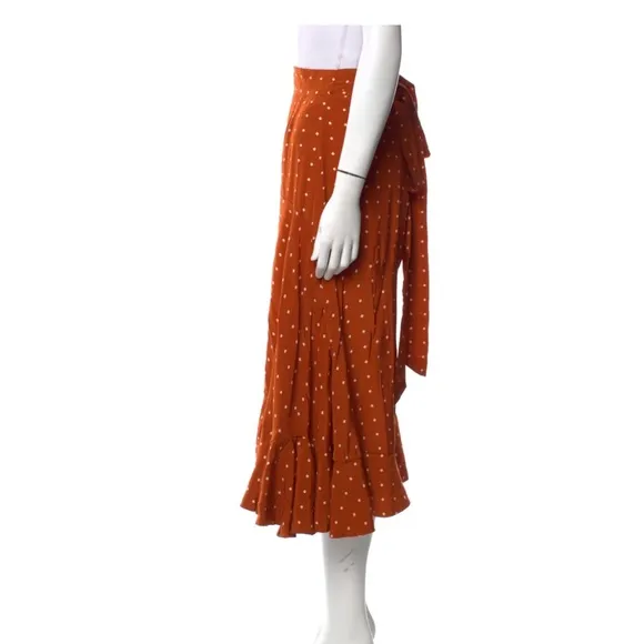 Faithful The Brand Revolve Kamares Ruffle Asymmetrical Skirt inStefano Print 4/S