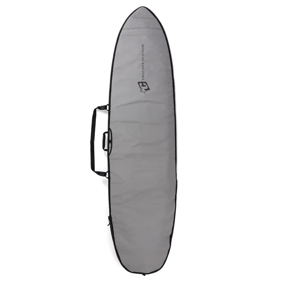 Fish Icon - Silver Black SurfBoard Cover