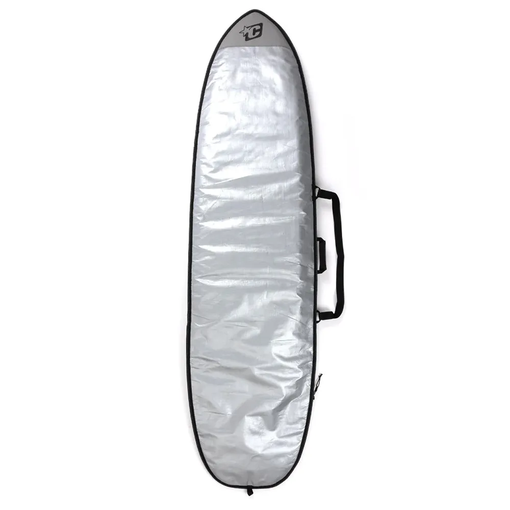Fish Icon - Silver Black SurfBoard Cover