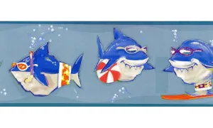 Fish KJ0315 KJ315 Wallpaper Border