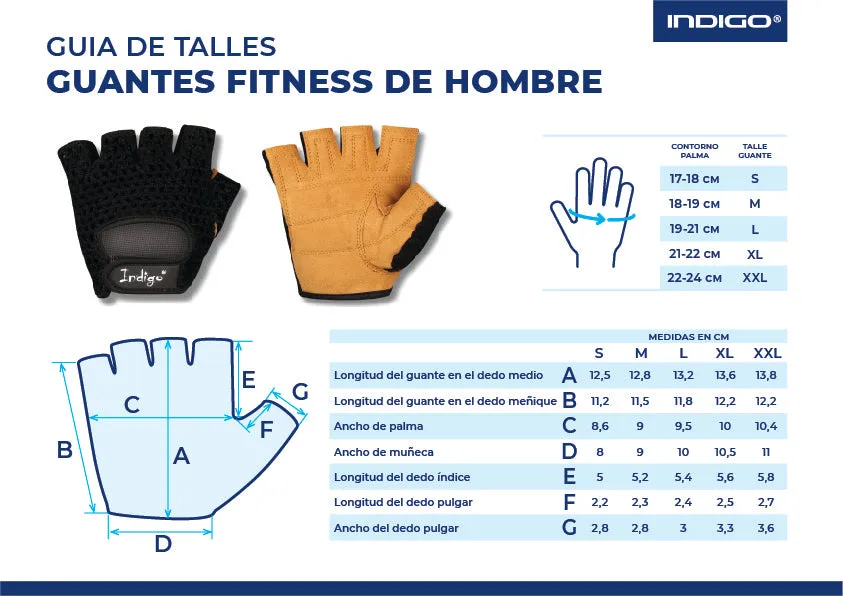 Fitness-Cycling Gloves for Men INDIGO Black-Red