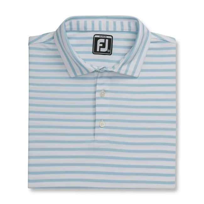 Footjoy Boy's Striped Pique Self Collar