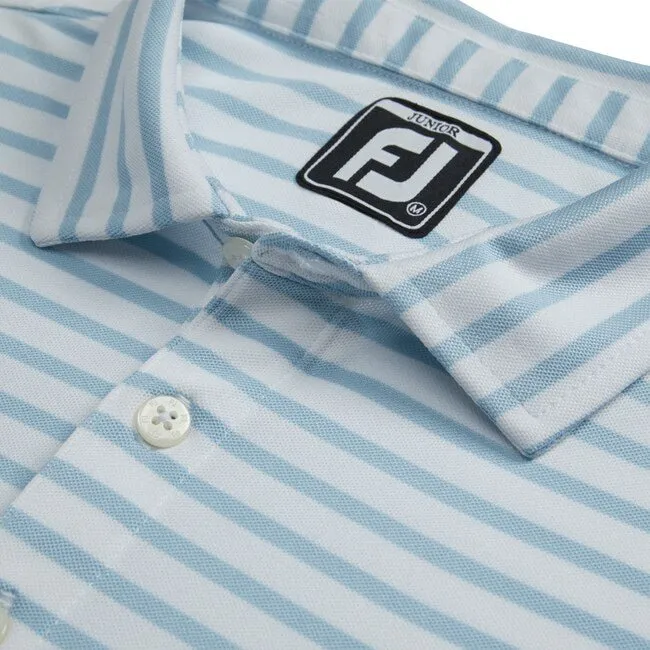 Footjoy Boy's Striped Pique Self Collar