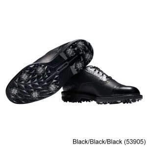 Footjoy Premiere Tarlow Cleated Laced Series shoes 8.5 Black/Black/Black (53905) W