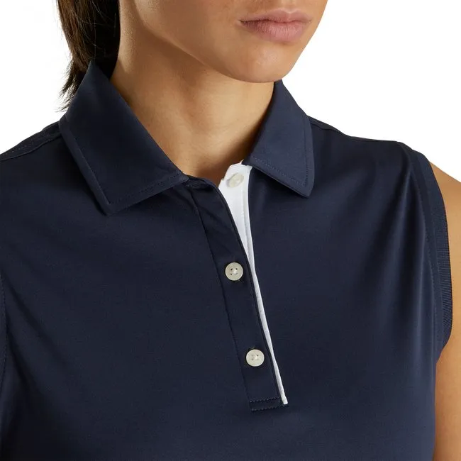 FootJoy Women's ProDry Interlock Sleeveless Shirt Self Collar