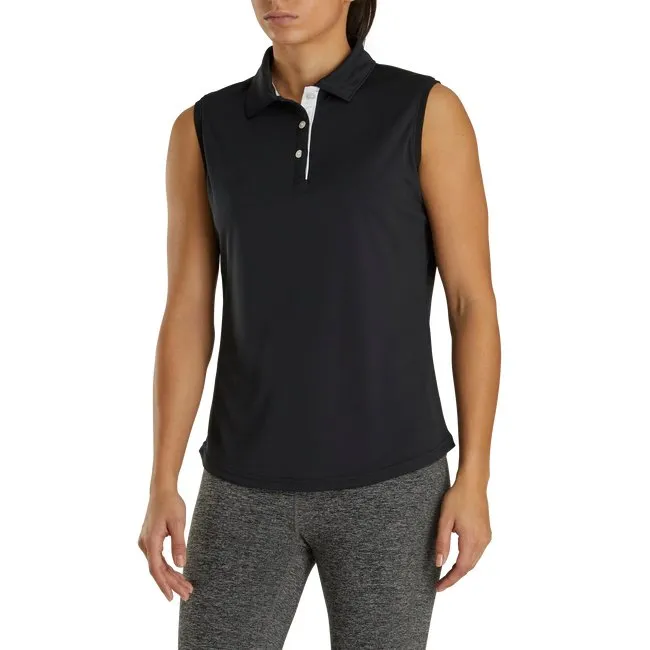 FootJoy Women's ProDry Interlock Sleeveless Shirt Self Collar