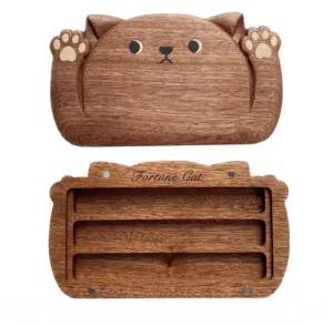Fortune Cat X Pan African Mahogany Wood Watercolour Palette