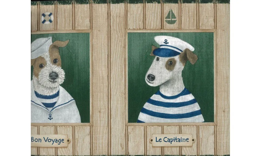 Framed White Dog LK1503 Wallpaper Border