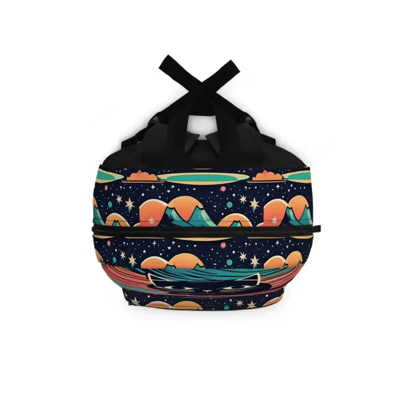 Galactic Cat with Ufo Backpack for Starry Nights