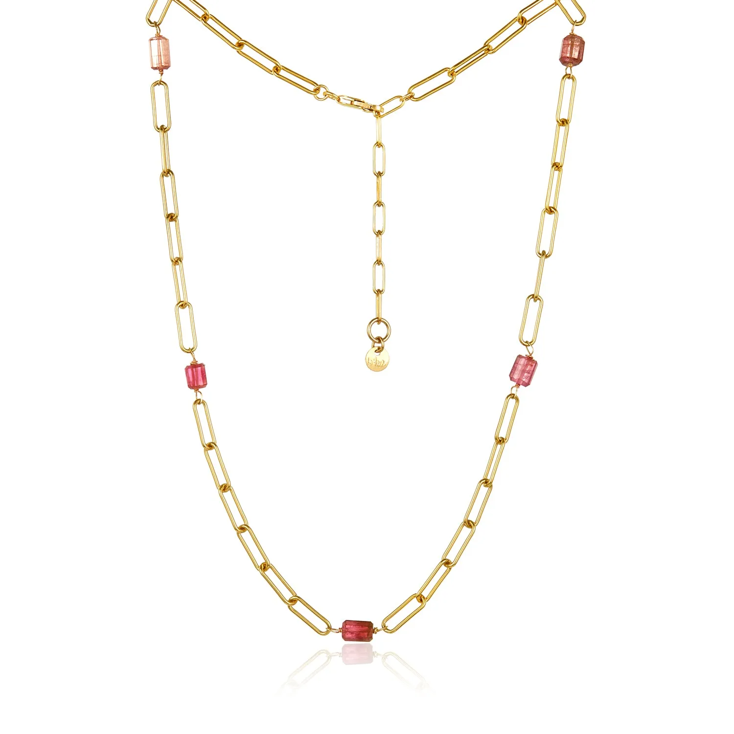 Gem Paperclip Necklace