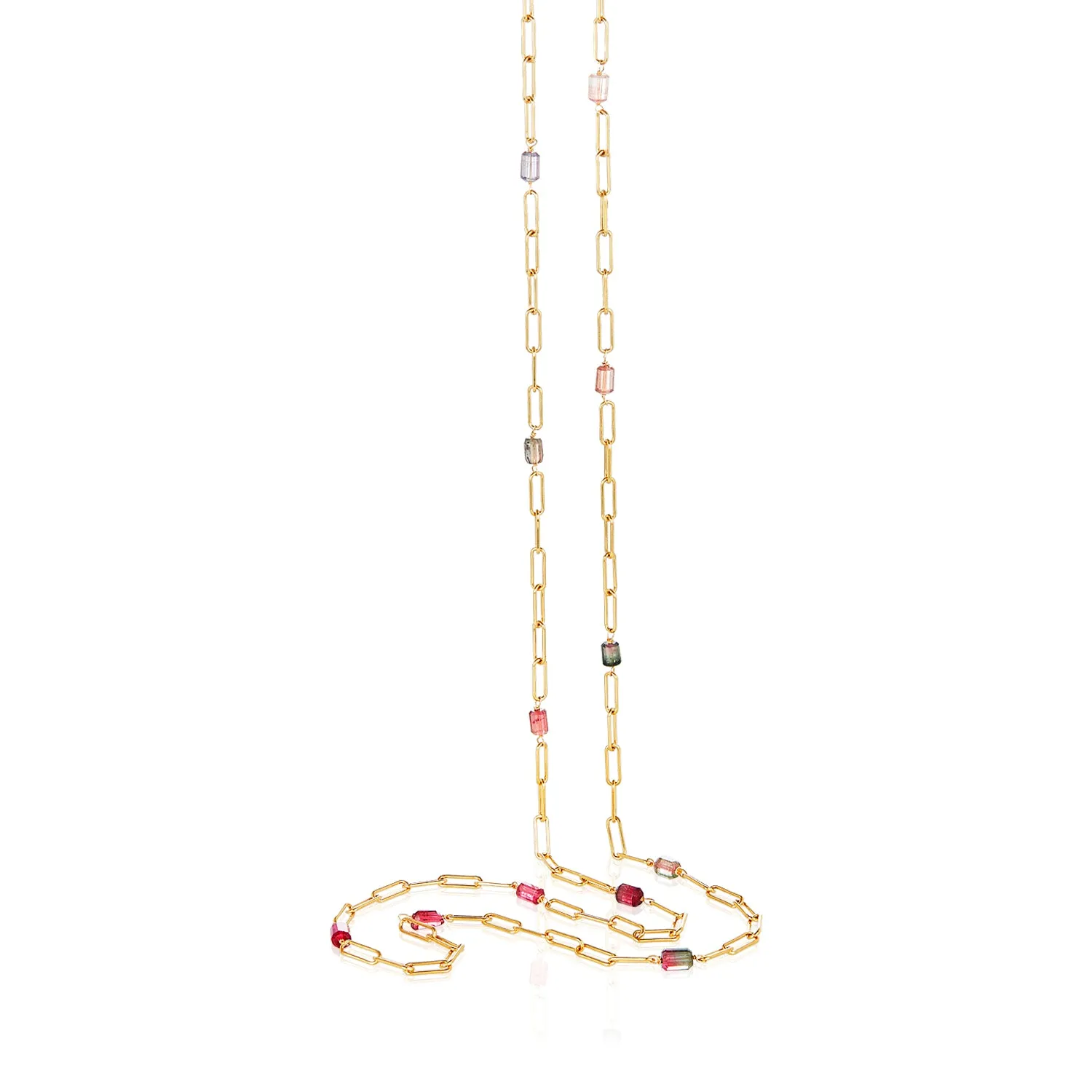 Gem Paperclip Necklace