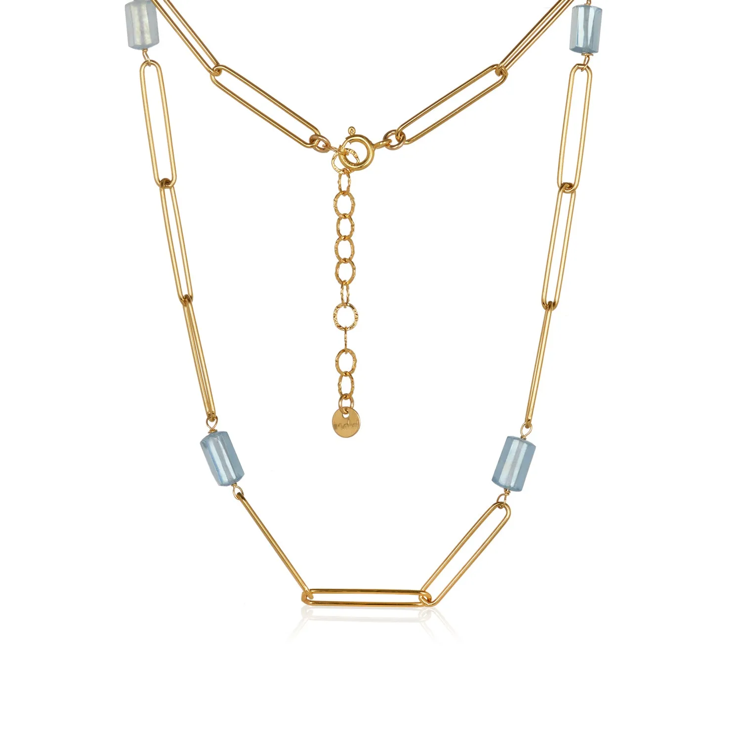Gem Paperclip Necklace