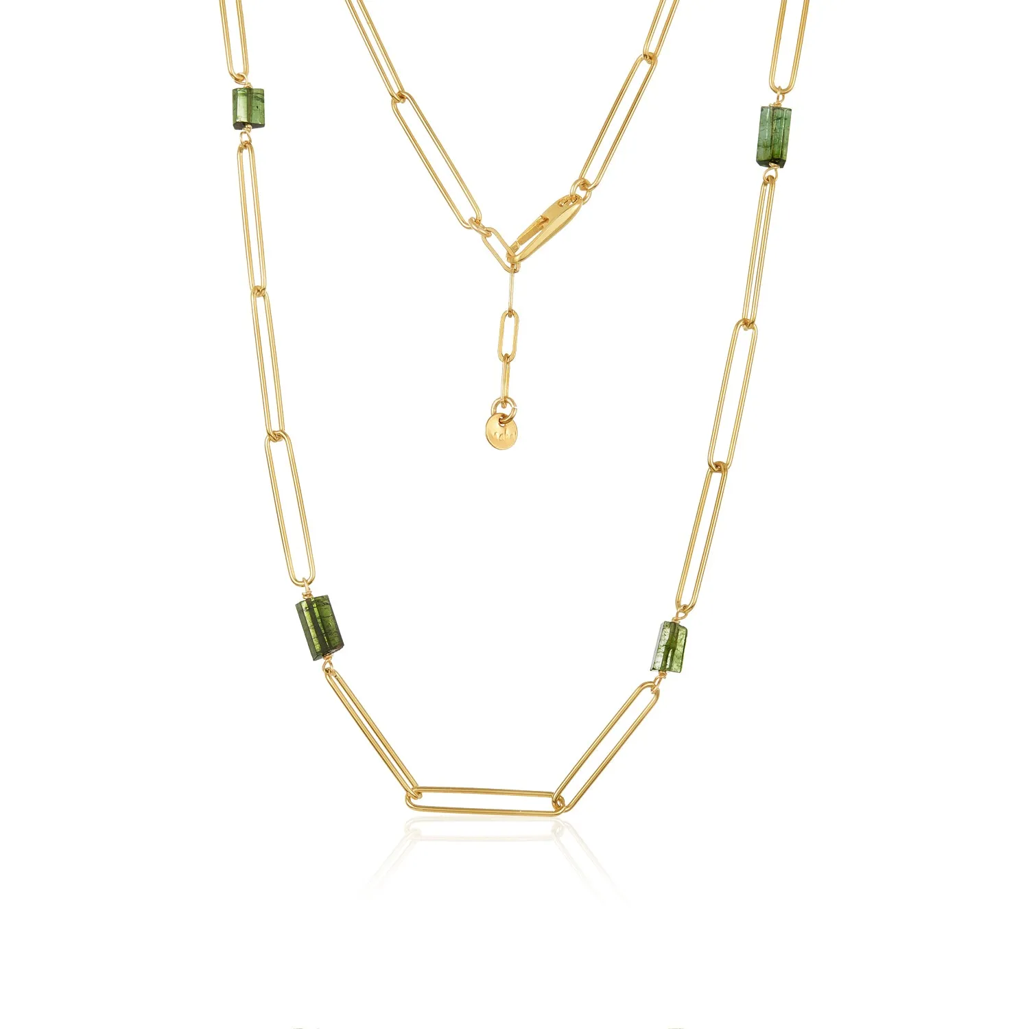 Gem Paperclip Necklace