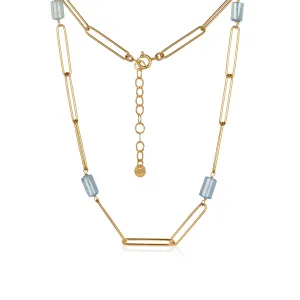 Gem Paperclip Necklace