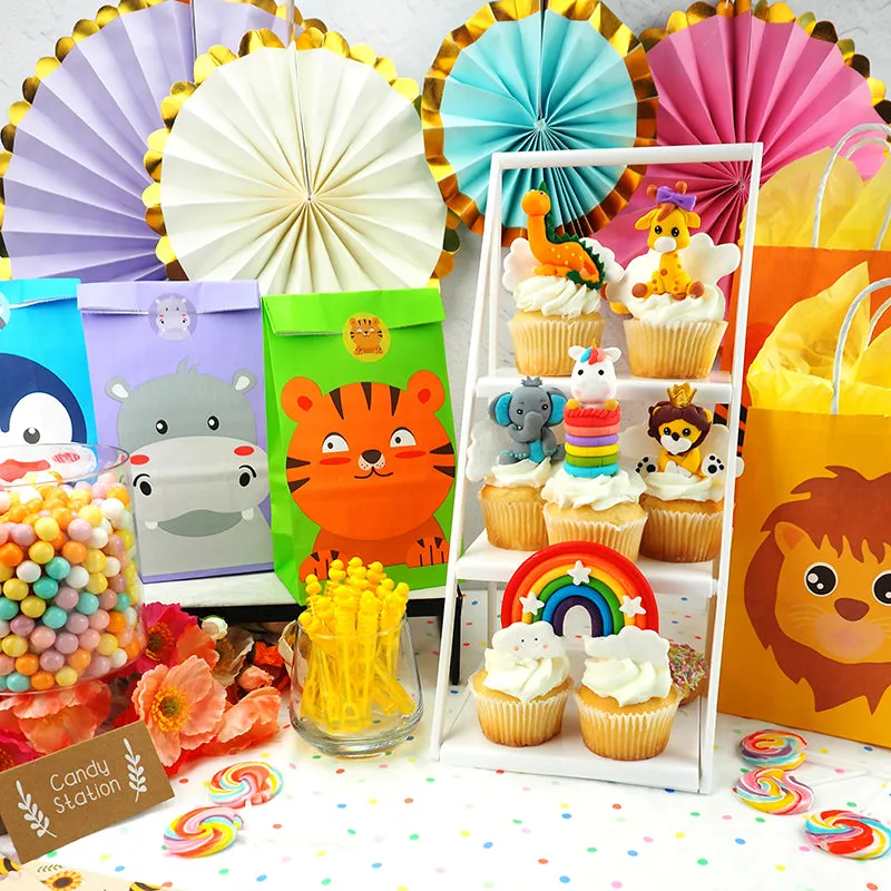 GIFT BAGS 21X15CM MIXED ANIMALS 3PC