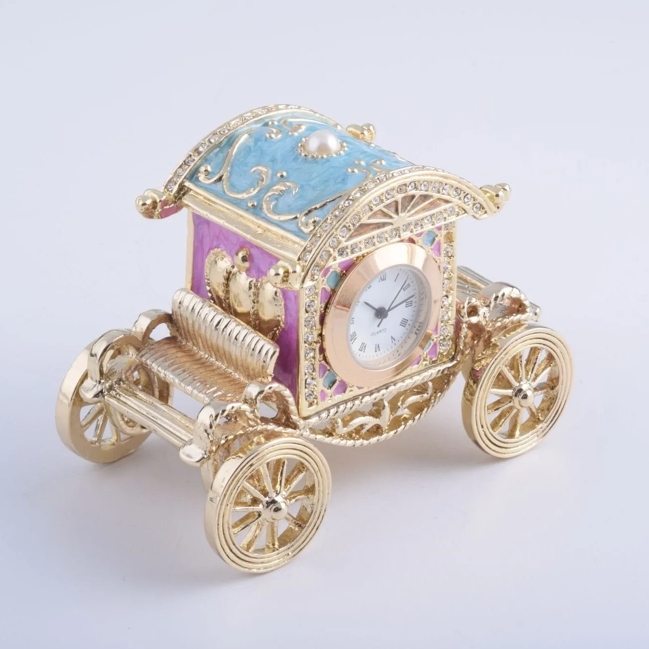Gold Carriage with a Clock