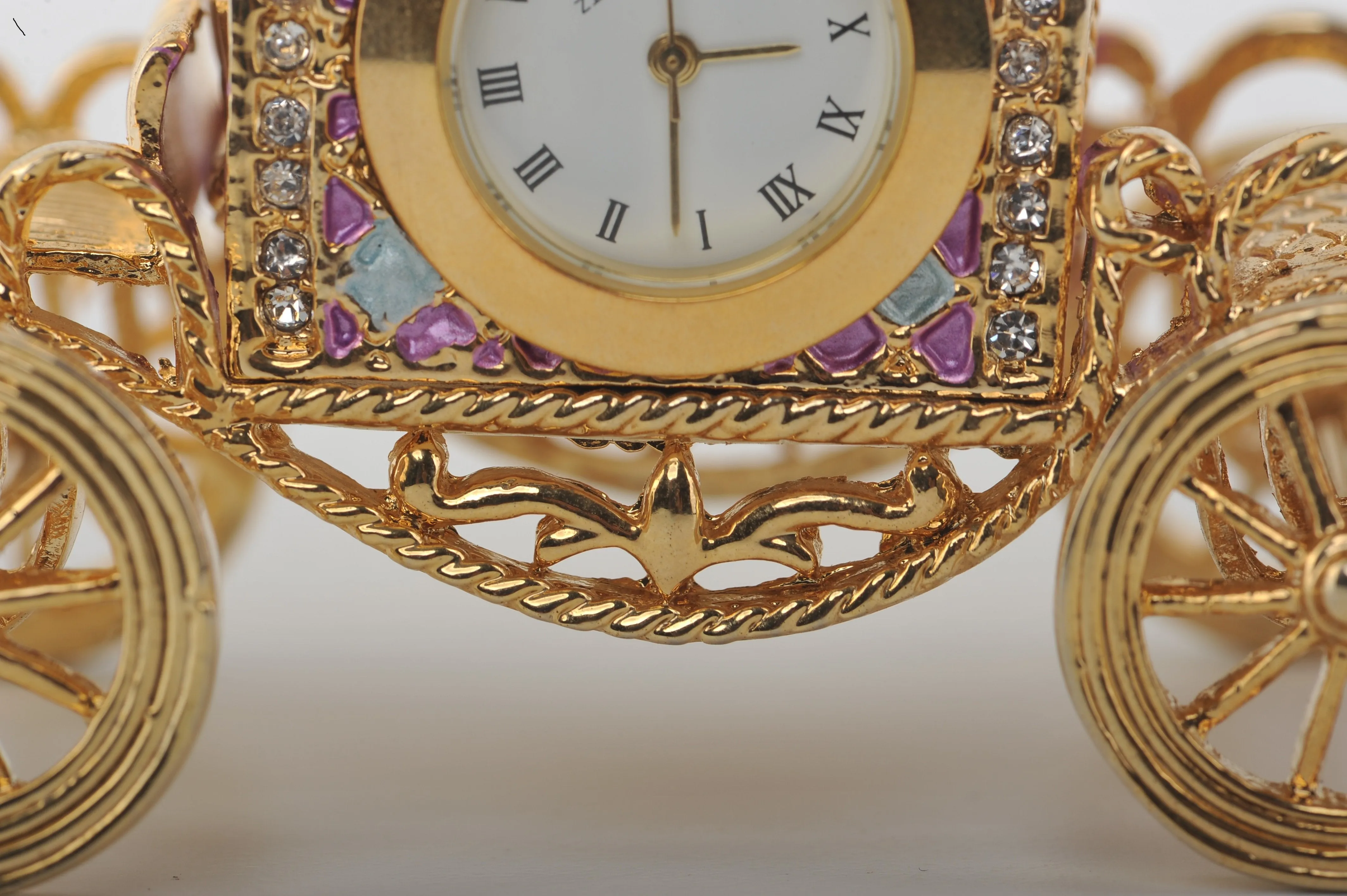 Gold Carriage with a Clock