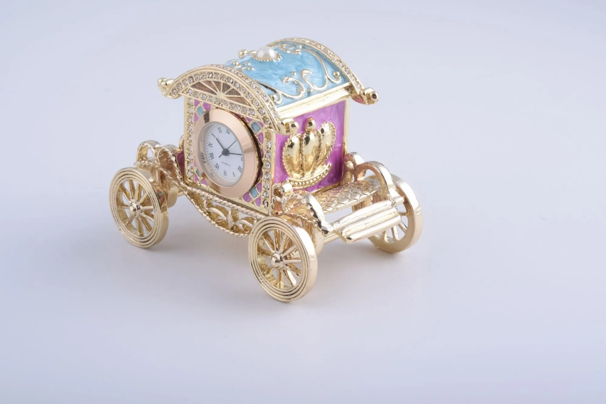 Gold Carriage with a Clock