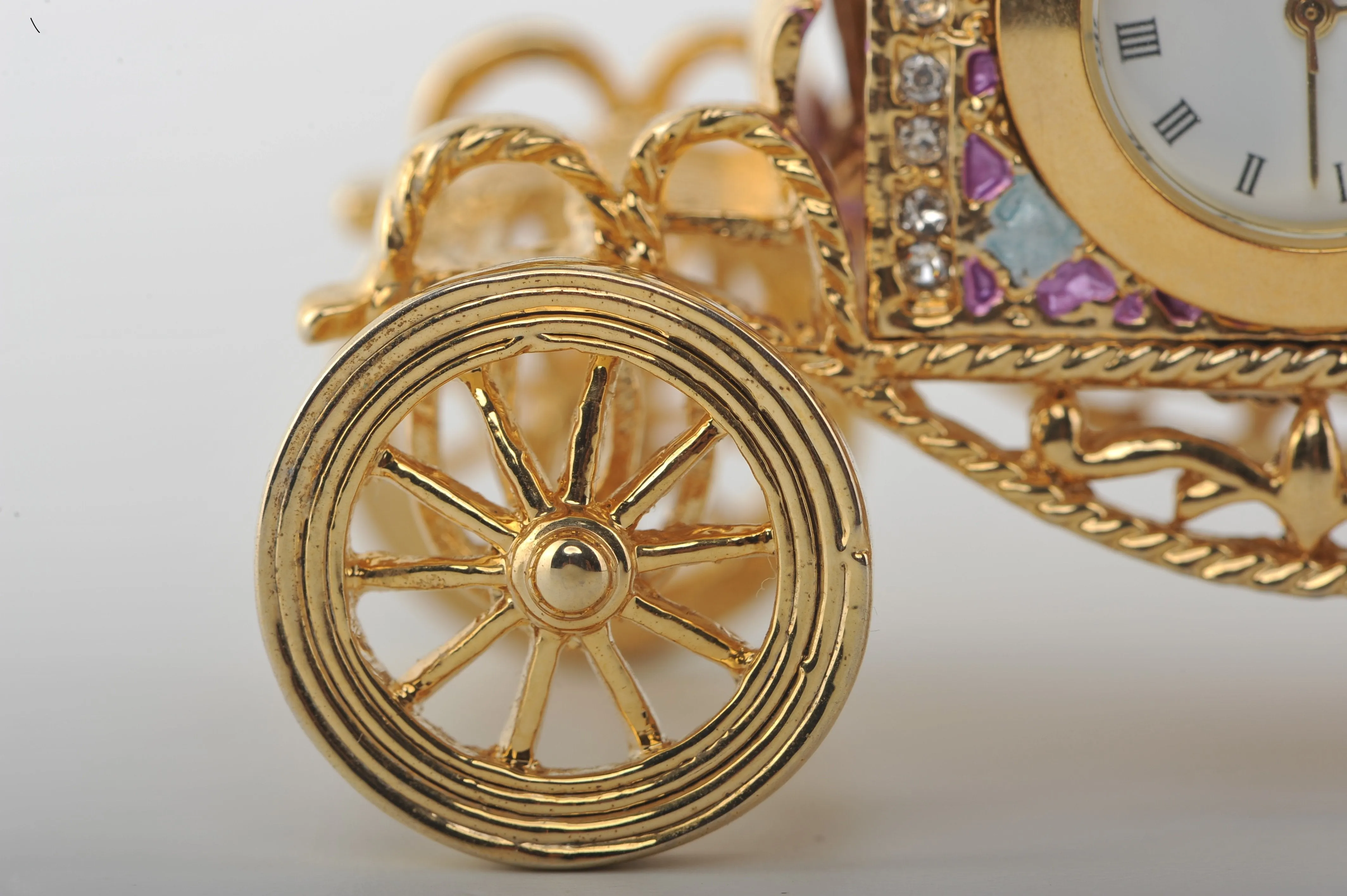 Gold Carriage with a Clock