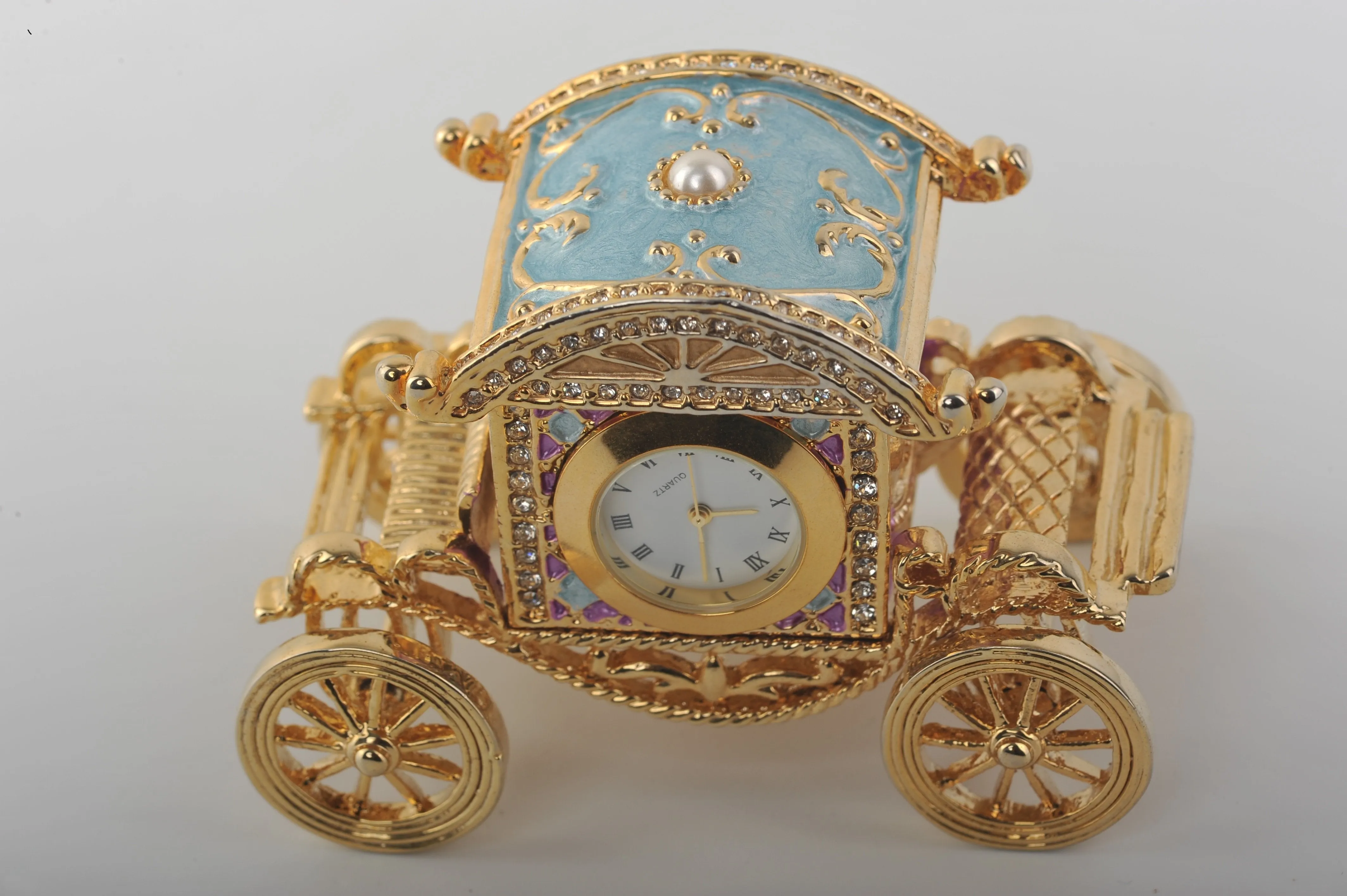 Gold Carriage with a Clock