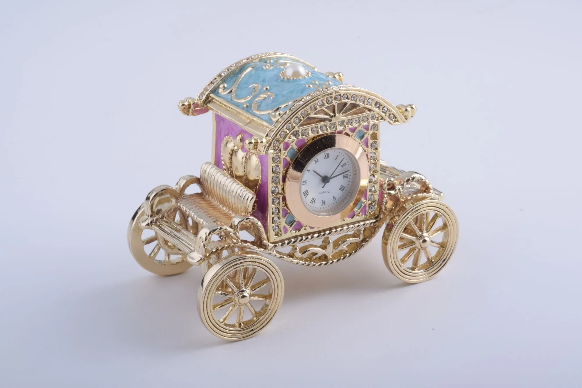 Gold Carriage with a Clock