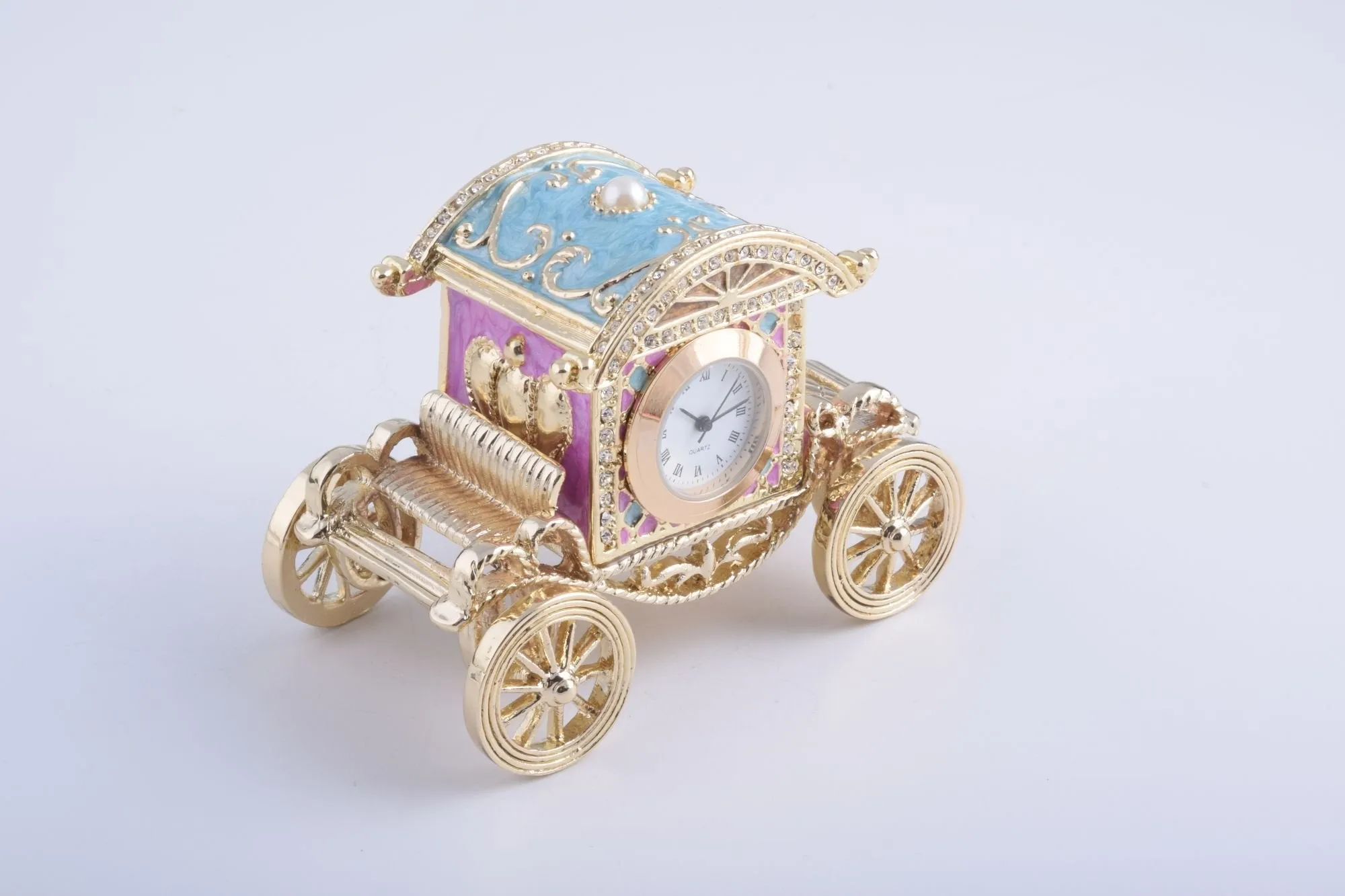Gold Carriage with a Clock