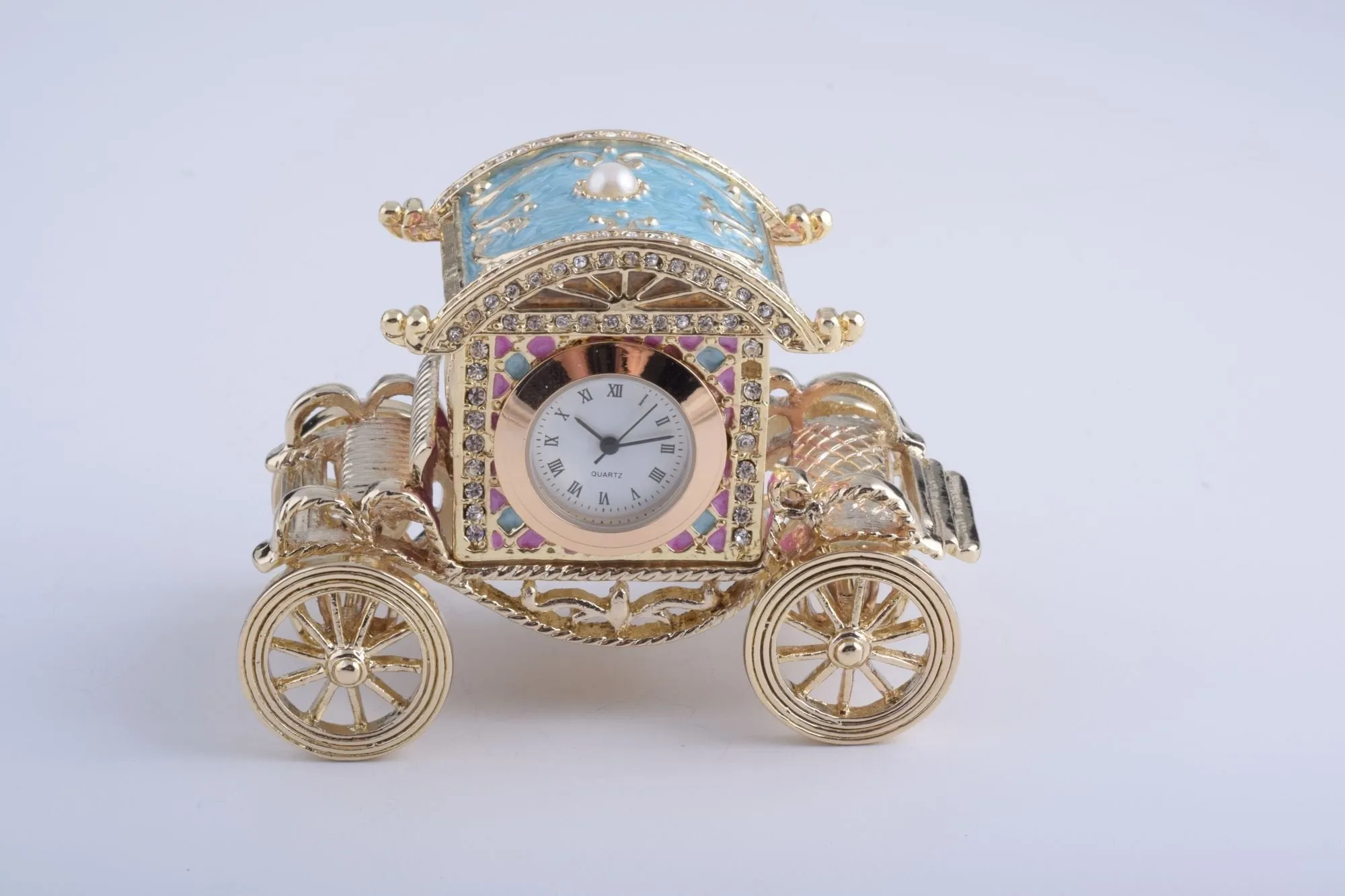Gold Carriage with a Clock