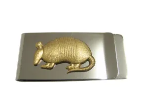 Gold Toned Armadillo Money Clip